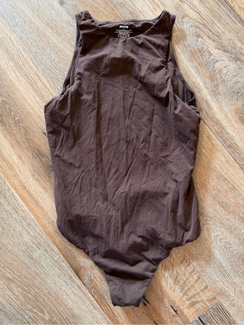 Skims Brown Sleeveless Bodysuit Medium